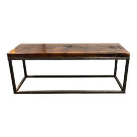 What We Make Stoic Industrial Wood Bench. Original Price: $815