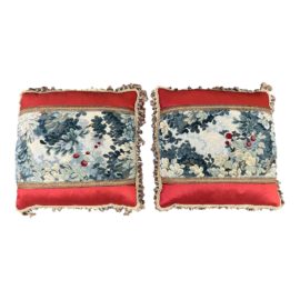 Custom Design Bullion Trim Pillows, a Pair. Original Price: $2,000