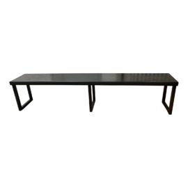 Custom Design Black Wood + Metal Wrap + Base Bench