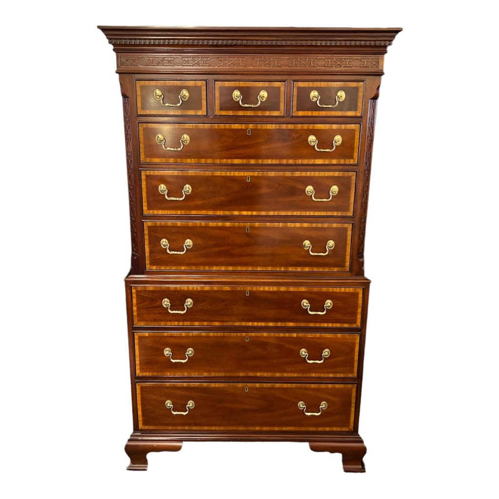 Councill Craftsman Georgian Banded Nine Drawer Chest on Chest | Design ...