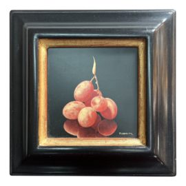 Patrick Lodwitz "Raisins" Original Oil Painting, Custom Frame