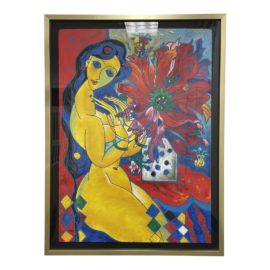 Tie Feng Jiang "Beauty and Flowers" Framed Serigraph 70/300