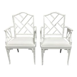 Chinese Chippendale Chairs, a Pair. Original Price: $1,250