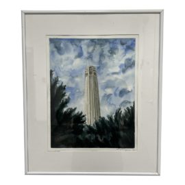 1996 M. Lonergan Watercolor "Coit Tower"