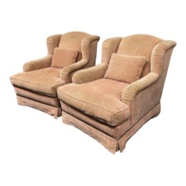 A. Rudin #617 Custom Arm Chairs, a Pair