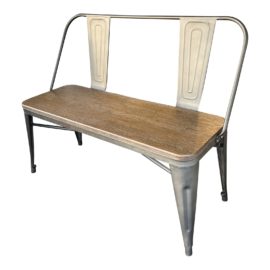 Industrial Metal & Wood Bench