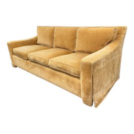 Barclay Butera Custom Hollyhock Quadrille La Scala Velvet Sofa