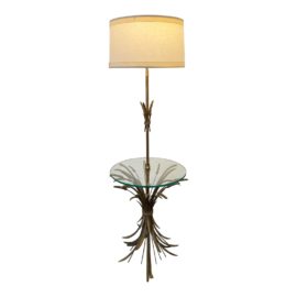 Vintage Brass Wheat Sheath Lamp Table