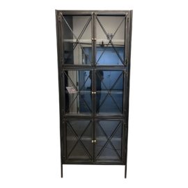 NEW Pulaski Everett Black Metal + Glass Display Cabinet. Original Price: $1,750