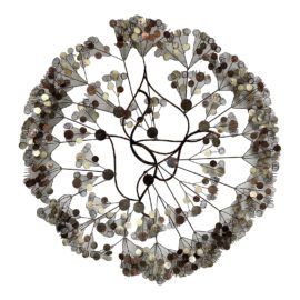 Curtis Jere Large Round Raindrops Metal Wall Sculpture. Original Price: $3,250
