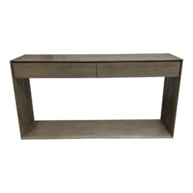 Crate & Barrel Wooden Console With Soft-Close Drawers
