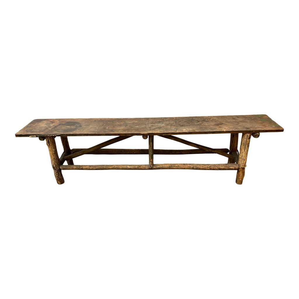 Rustic Large Wood Bench/ Console - Design Plus Gallery