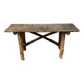 Vintage Rustic Small Wood Bench/Console