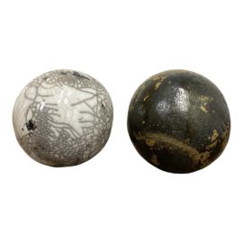 Contemporary Marble Spheres, a Pair