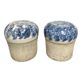 Vintage French Ceramic Milk Pottery, a Pair