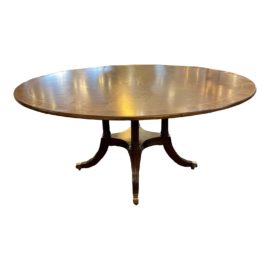 Baker Furniture Banded Butterfly Mahogany Dining Table