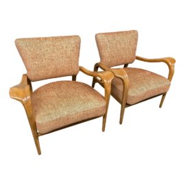 C. Mariani Custom Studio Lounge Chairs, a Pair. Original Price: $28,711