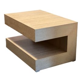 Custom Design Cerused Oak Side Table. Original Price: $11,719