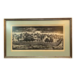 Amram Elgi Jerusalem Woodblock Artists Proof