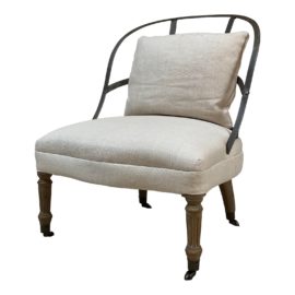 Restoration Hardware Couturier's Chair in Belgian Linen