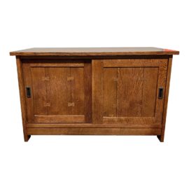 Stickley Furniture Arts and Crafts Oak Media Cabinet