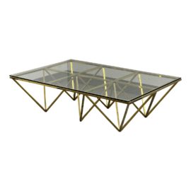 Z Gallerie Dax Geometric Brass Coffee Table