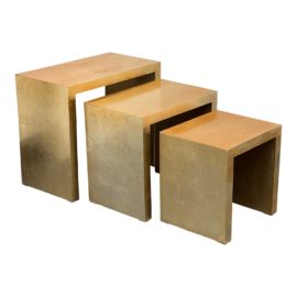 Z Gallerie Astair Golden Nesting Tables, Set of Three. Original Price: $300