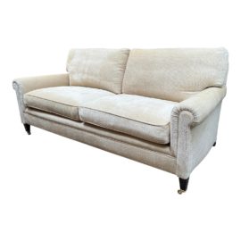 George Smith Signature Full Scroll Arm Sofa, Medium. Original Price: $13,832
