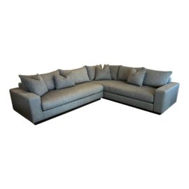 Rene Cazares Salvatore 3pc Sectional. Original Price: $6,786
