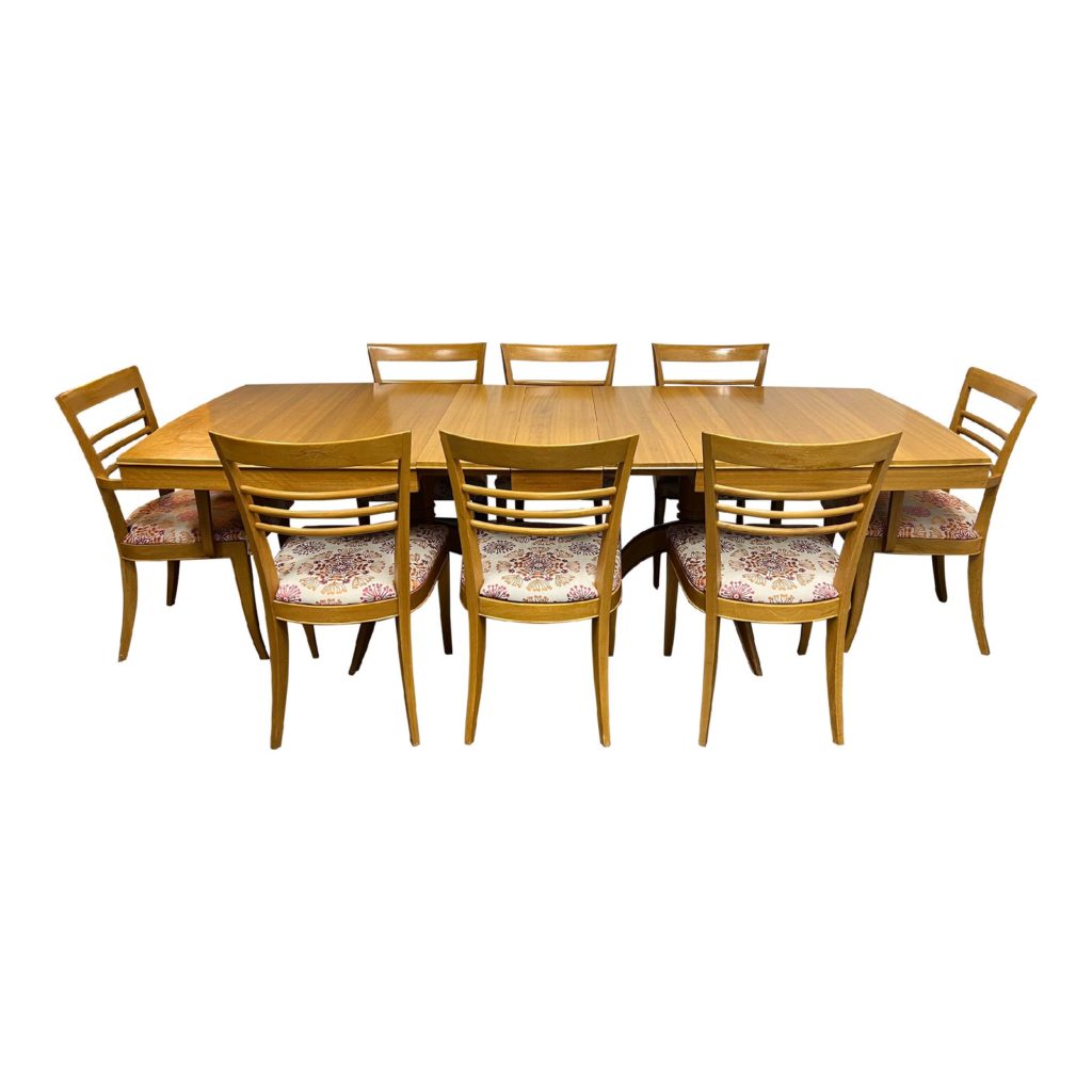 Expandable Dining Room Table + Set of 8 Dining Chairs - Design Plus Gallery