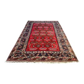 Vintage Handwoven Afghan Area Rug - 6′6″ × 9′8″