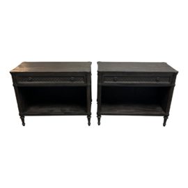 Restoration Hardware Louis XVI Treillage Latticework Nightstands, Pair