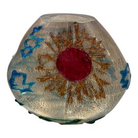 Hand Blown Glass Vase, Signed Melloco