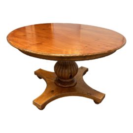 Baker Furniture Milling Road Italian Neoclassical Round Pedestal Dining Table