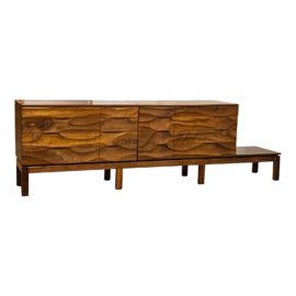 Robert Whitney Walnut Platform Double Dresser. Original Price: $22,000