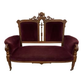 19th Century Victorian Eastlake Settee