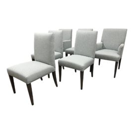 Crate & Barrel Miles Dining Room Side Chairs + Arm Chairs. Original Price: $2,314