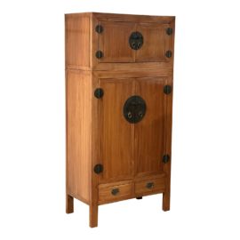 Vintage Qing-Dynasty Style Two Piece Cabinet