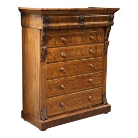 Late 19th Century Victorian Black Walnut Seven Drawer Dresser