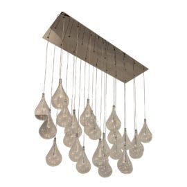 ET2 Larmes Polished Chrome 24-Light Island Light. Original Price: $2,854