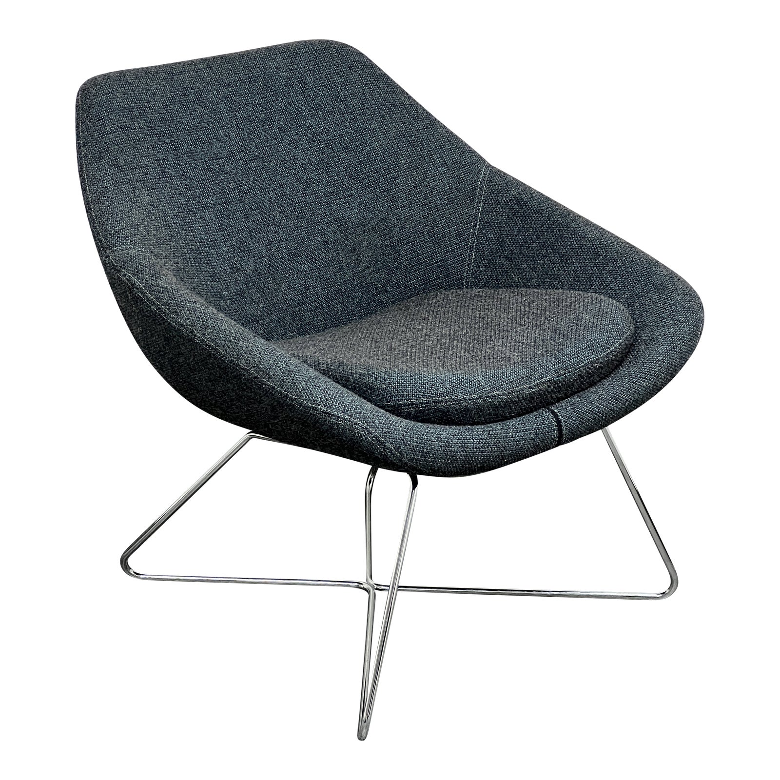 Allermuir Open Lounge Chair in Woven Charcoal Gray. Original Price ...