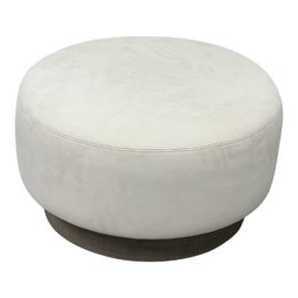 Thayer Coggin Spin Dove Suede Ottoman. Original Price: $2,258