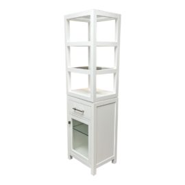 Restoration Hardware Hutton Open-Shelf Stackable Bathroom Cabinet. Original Price: $950