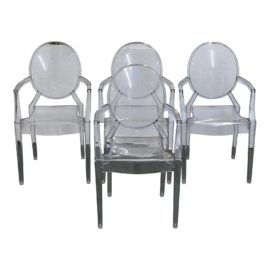 Philippe Starck Ghost Arm Chairs, a Set of Four