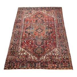 Vintage Hand Knotted Wool Rug 9′1″ × 13′