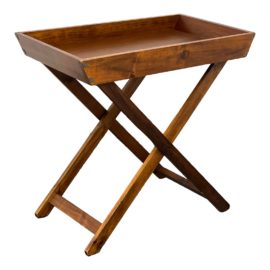 Wood Tray + Folding Base Table