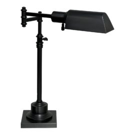 Restoration Hardware Library Task Table Lamp in Antique Nickel. Original Price: $400