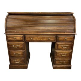 Riverside Vintage Rolltop Oak Desk
