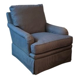 Baker Furniture English Rolled Arm Lounge Chair. Original Price: $1,200