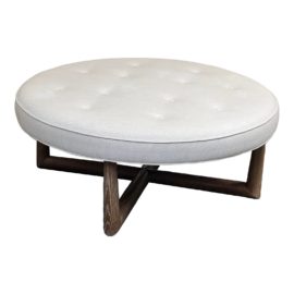 South Hill Home Madame X Linen Ottoman. Original Price: $4,971